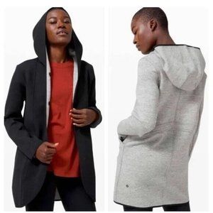 Lululemon Urban Horizons Jacket Reversible Gray Heather Black Midweight Size Med